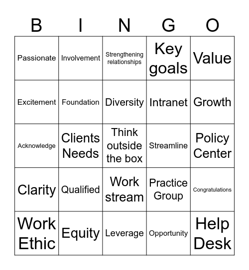 Corporate Bullshit Bingo! Bingo Card