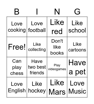Get To Know Beginner Bingo Card