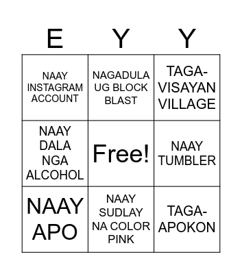 OH Bingo Card