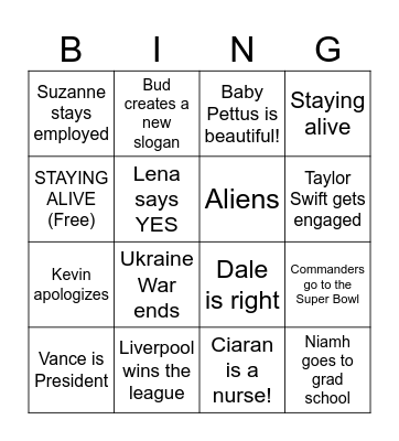 2025 Bingo Card