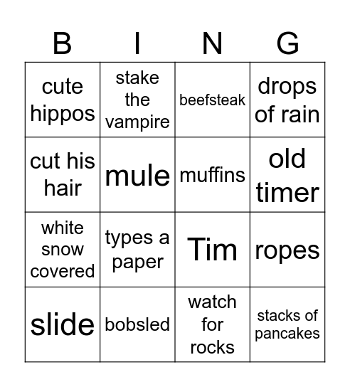 Closed vs. VCE Bingo Card