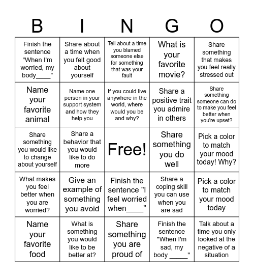 Brandywine Bingo Card