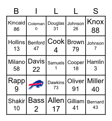 Buffalo Bingo Card