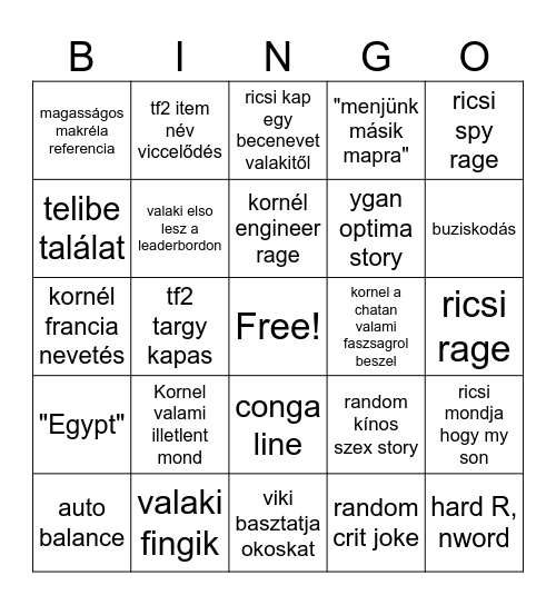 tf2 bingo Card