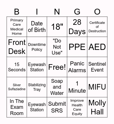 2025 TJC Trivia Bingo Card