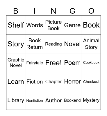 Library Bingo Card