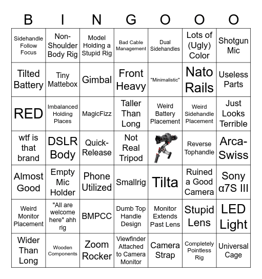 RUN AND GUN 2.0 Bingo Card
