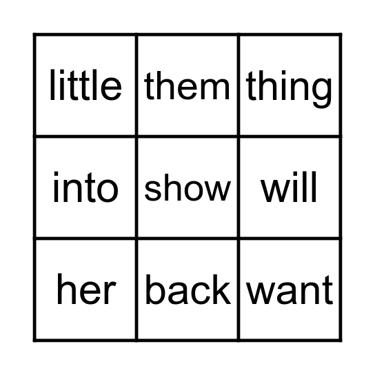 Literacy Love Bingo Card