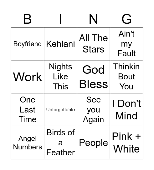 Albi's Giveaway - Ninja's Bingo Card