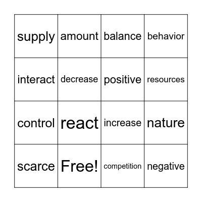 Vocabulary BINGO Gr. 3 Bingo Card