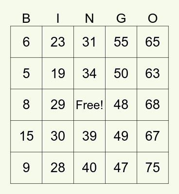 February 24th 2025 BINGO Card