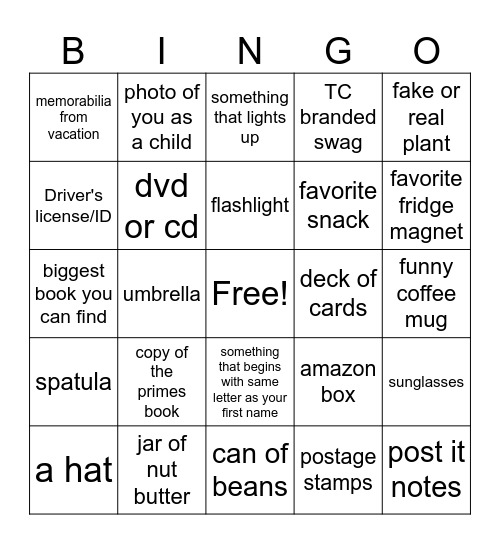 DoD team Bingo Card