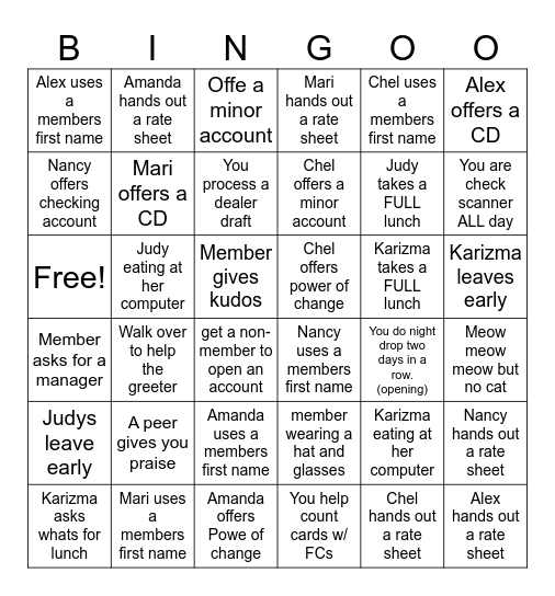 Teller Bingerrrrr Bingo Card