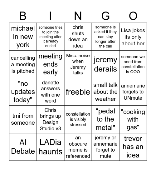 ladtech Bingo Card