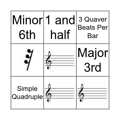 Grade 3 Theory (Card 3) Bingo Card