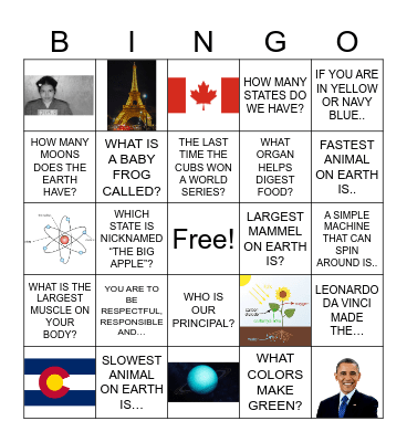 SAUCEDO BINGO Card