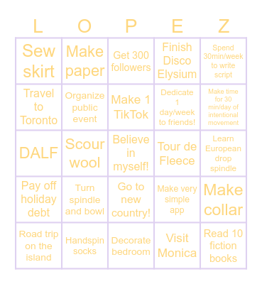 MHIC'S 2025 BINGO Card