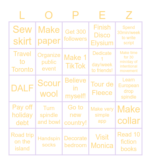 MHIC'S 2025 BINGO Card