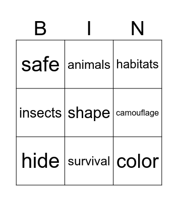 Staying Alive Bingo Card