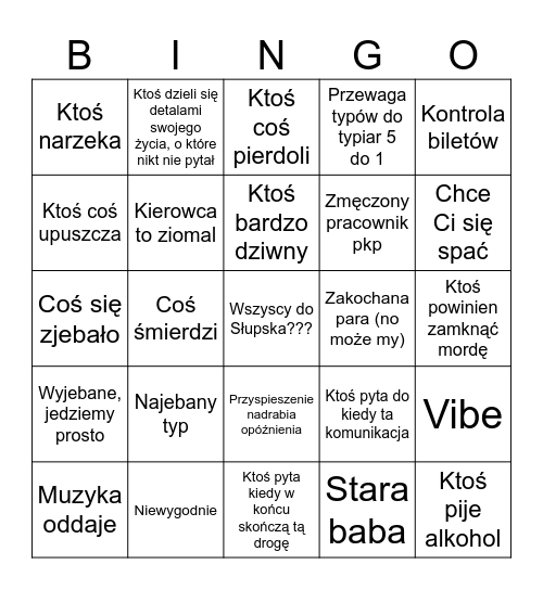 pov komunikacja zastępcza o 23 Bingo Card