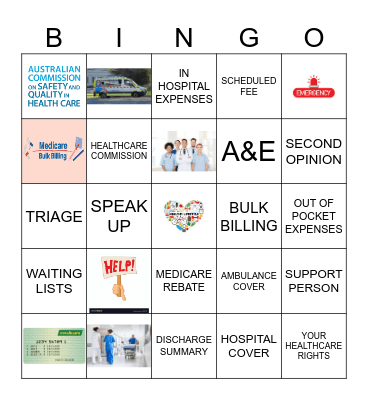 HEALTHCARE BINGO Card