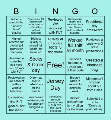 Bingo Card