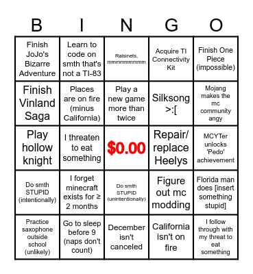 2025 BINGO Card