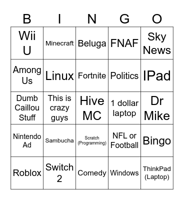 Youtube Speedrun Bingo Card