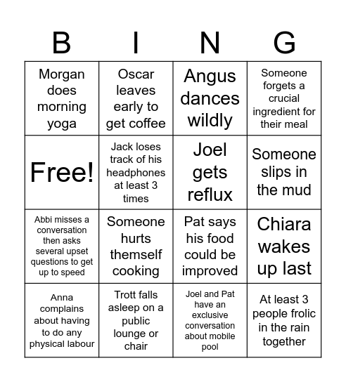 Steph's lifehub bingo Card