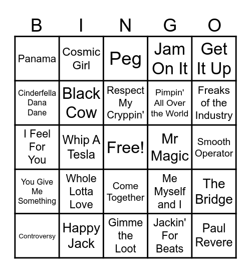 T. Chris Birthday Bingo Card
