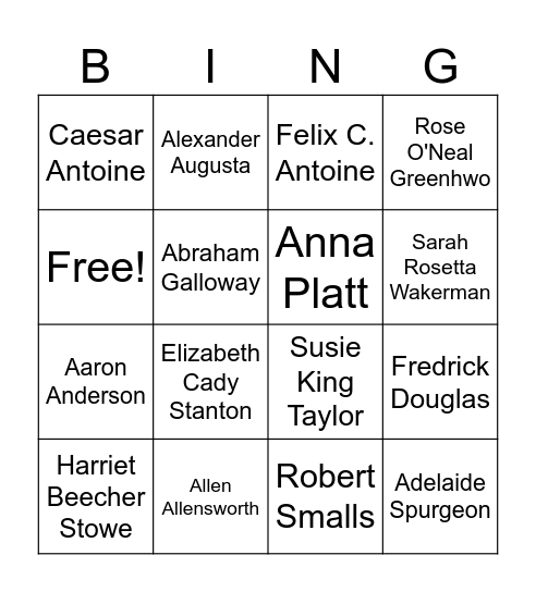 1.4 Discussion Bingo Card