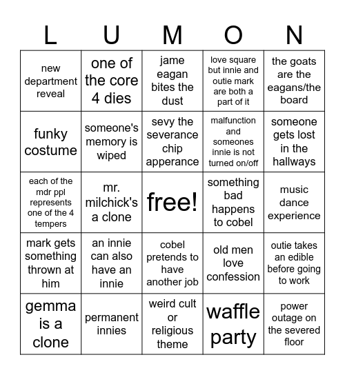 severance season 2 Bingo Card