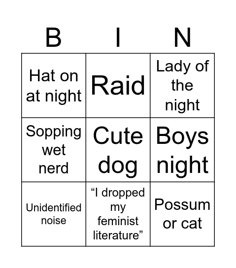 Bingo Card