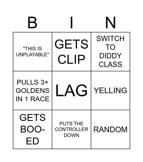 VANTOX BINGO Card