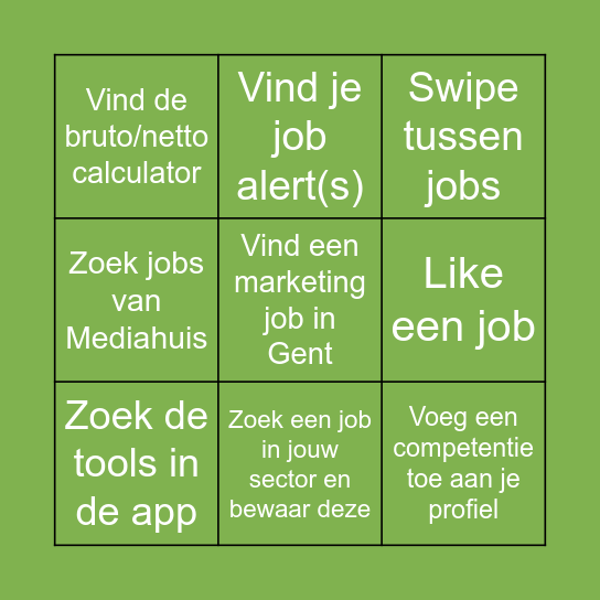 Drie op een rij! Speler 1 Bingo Card