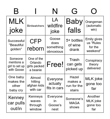 Orlando Pulls a Tennessee Bingo Card