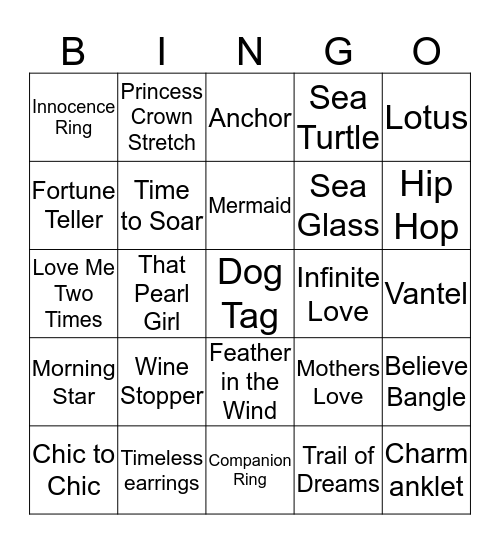 I Got Pearls! Bingo Card