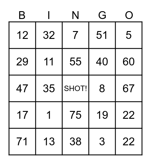 BENNY 30 ÅR Bingo Card
