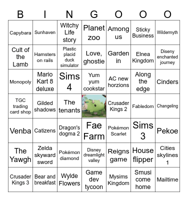Kath's game library part 1 Bingo Card