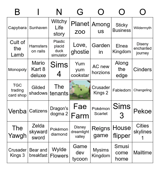 Kath's game library part 1 Bingo Card