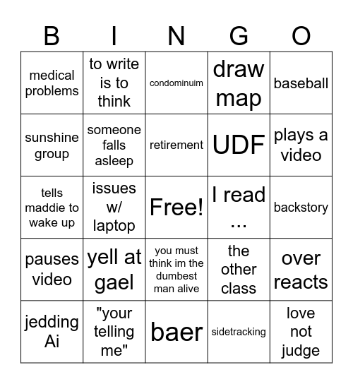 bingo Card