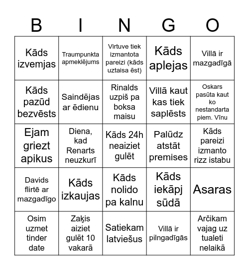 Malta Bingo Card