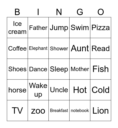 bıngo Bingo Card