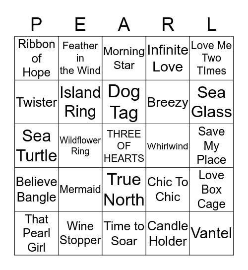 I GOT PEARLS Bingo Card