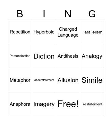 "I Have a Dream" MLK Bingo Card