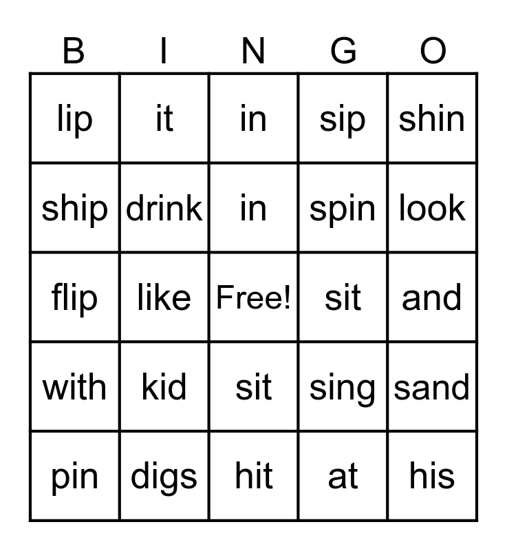 First Grade Cycle 3 Bingo Card