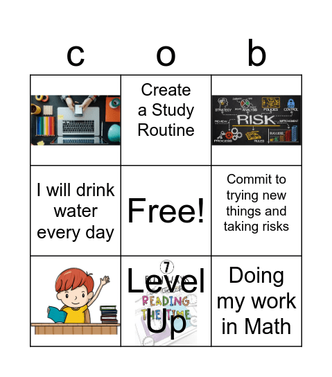 New Years Resolution Bingo Card