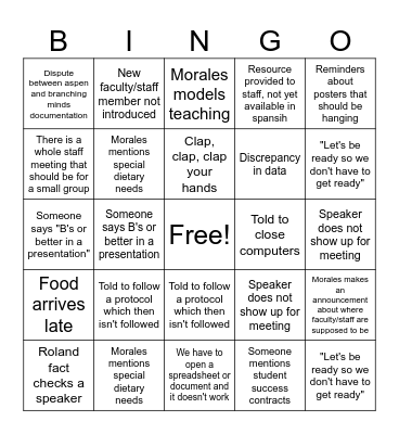 January 21st, 2025 Bingo Card