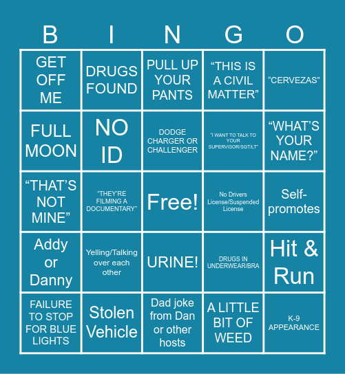 1/17/2025 OPL Bingo Card