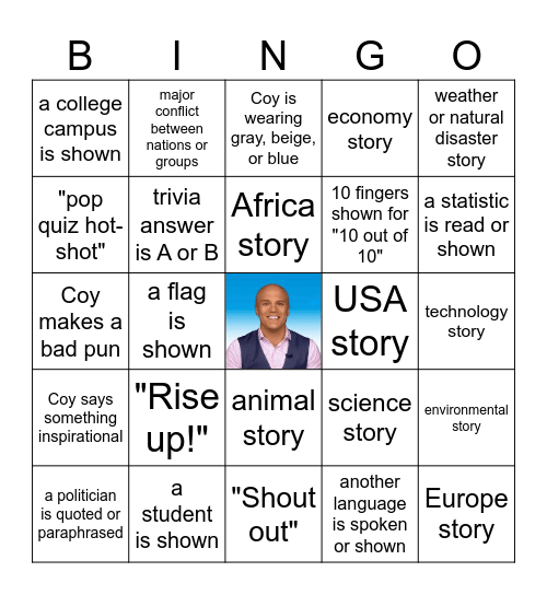 CNN10 Bingo Card